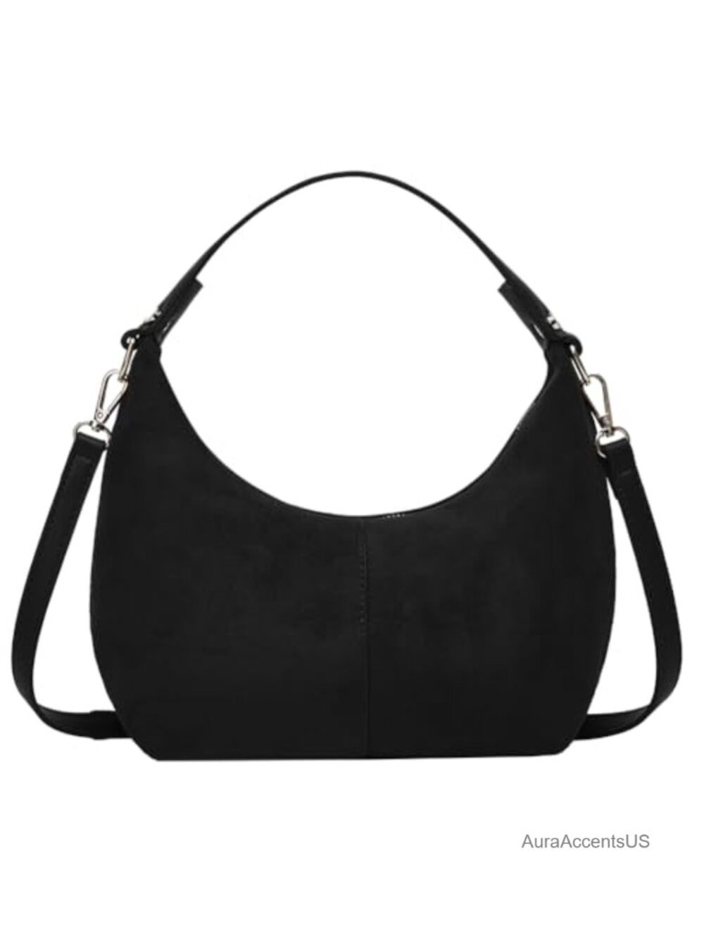 Slouchy Faux Suede Shoulder Bag Tote Crossbody Handbag Women